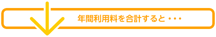 年間利用料を合計すると・・・