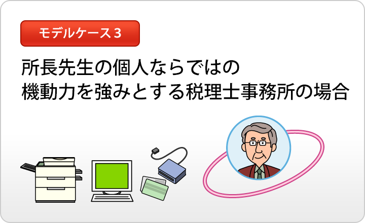 モデルケース3｜所長先生の個人ならではの機動力を強みとする税理士事務所の場合