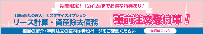 「減価償却の達人」カスタマイズオプション