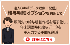 達人Cube「データ収集・配信」給与明細オプション