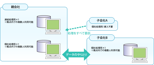 ケースⅡ：親会社が子会社Aの税務情報を入力する場合